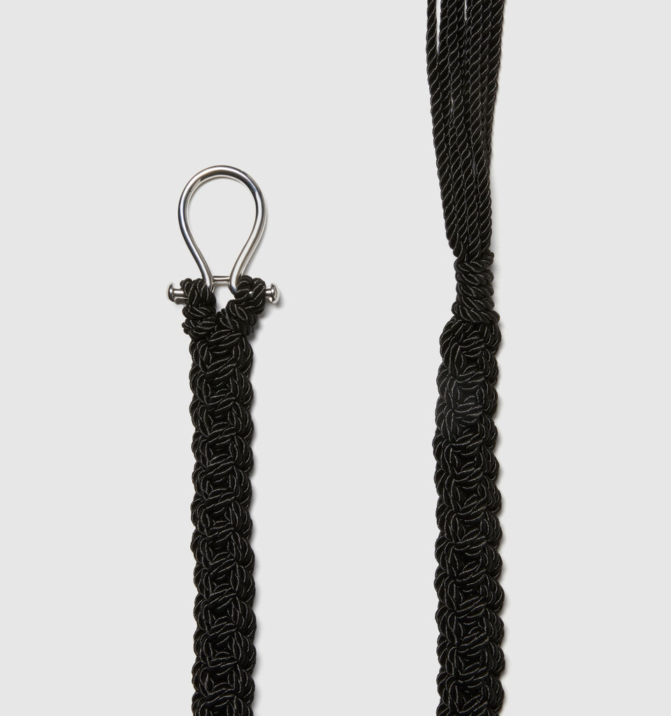 Woven belt with fringe - women's belts - Black | Sisley image number 2